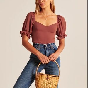 SOLD✨Abercrombie Puff sleeve top